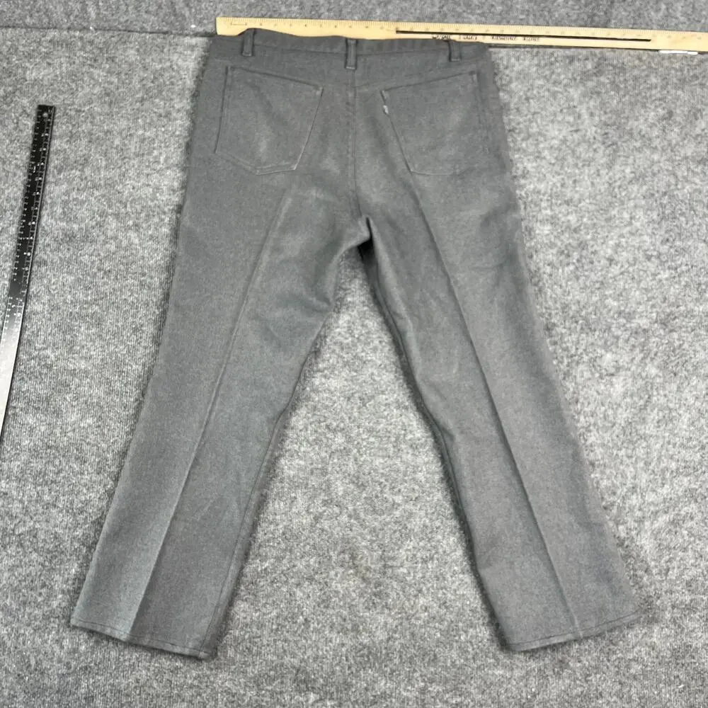 Levis Pants Mens Size 38x30 Gray USA Made‎ Straight Casual Dress Flat Front